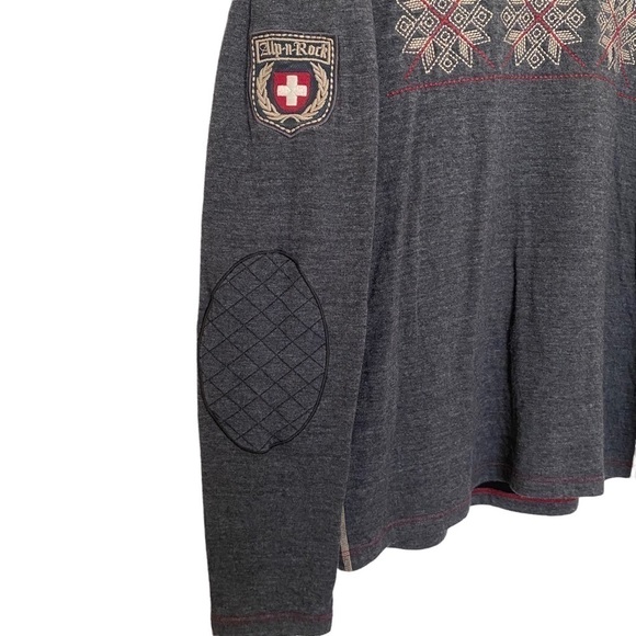 ALP N ROCK Patch Embroidered Long Sleeve Thermal Top, Size 1 (X-Small) - Picture 8 of 12